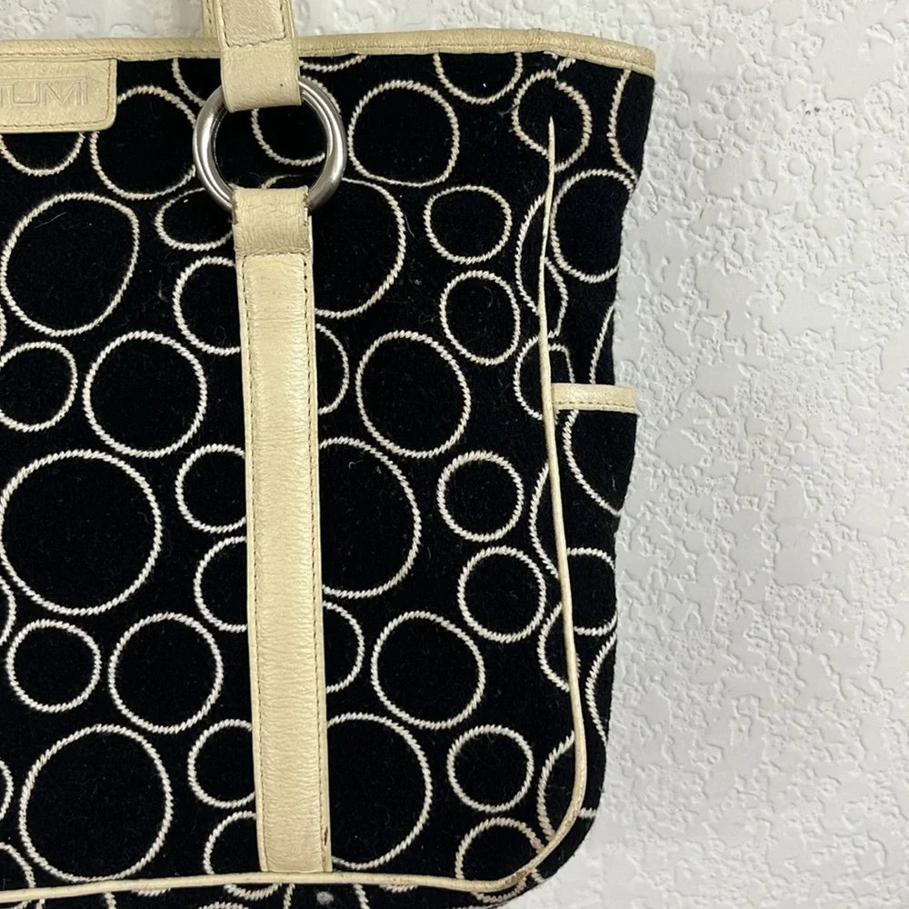 Tumi Wool Graphic VTG Circle Shoulder Tote Bag - Picture 4 of 10